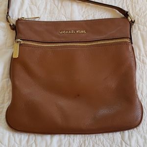 Michael Kors brown leather crossbody purse